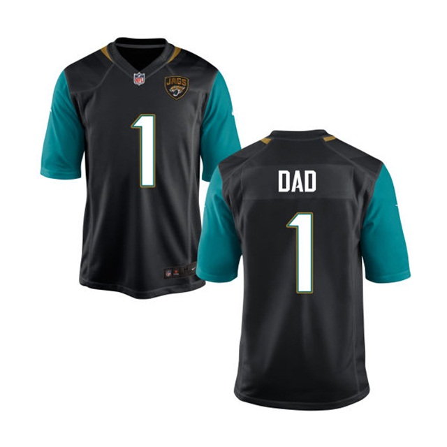 Jacksonville Jaguars Black Father's Day Gift Number 1 Dad Jersey