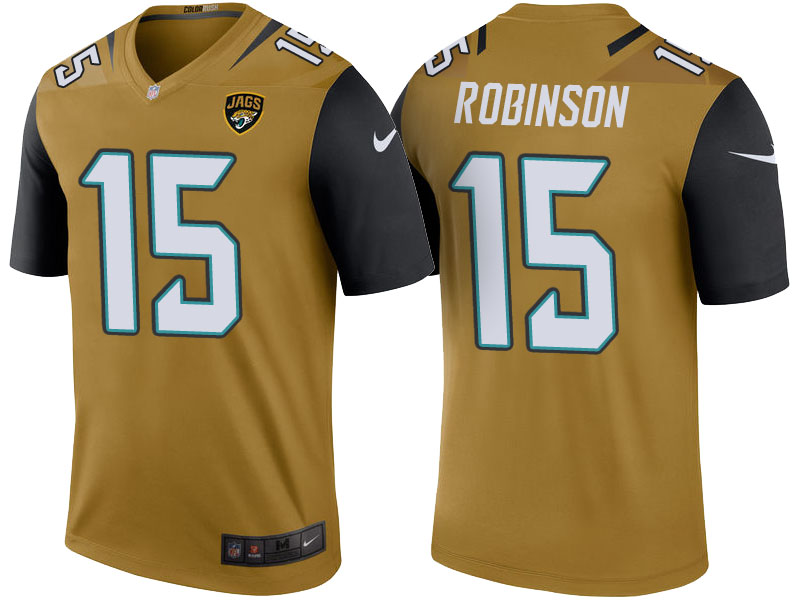 Jacksonville Jaguars #15 Allen Robinson Gold Color Rush Legend Jersey