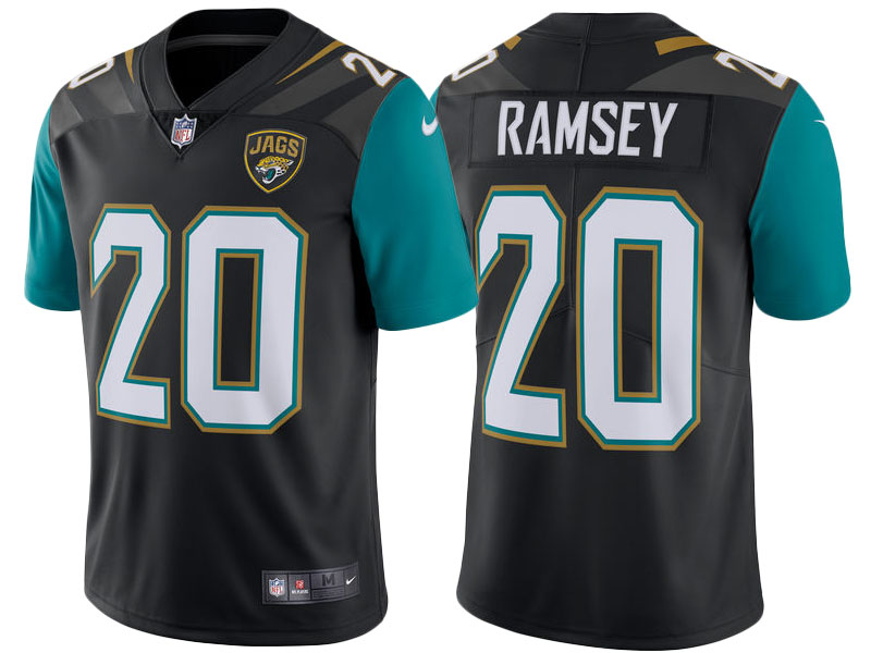 2017 Jacksonville Jaguars #20 Jalen Ramsey Black Vapor Untouchable Limited Jersey