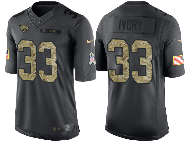 Jacksonville Jaguars #33 Chris Ivory Camo Anthracite 2016 Salute to Service Limited Jersey