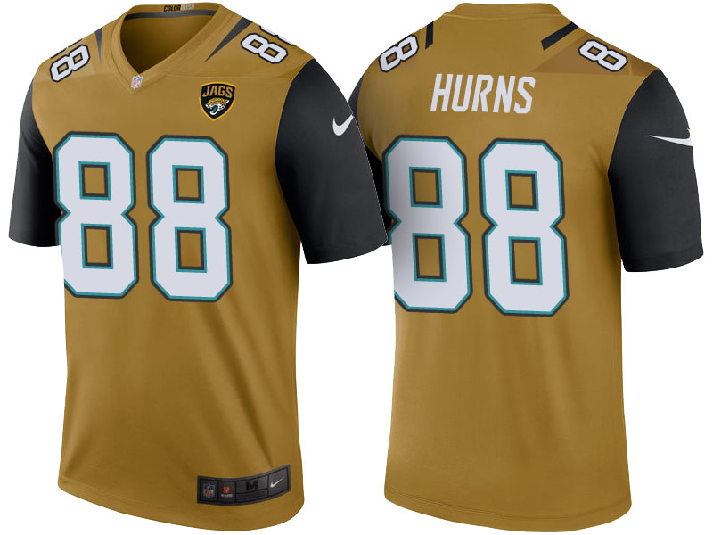 Jacksonville Jaguars #88 Allen Hurns Gold Color Rush Legend Jersey