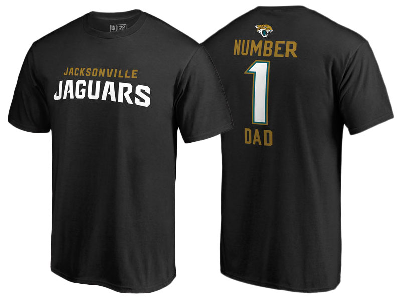 Men's Jacksonville Jaguars Black Father's Day Number 1 Dad T-Shirt