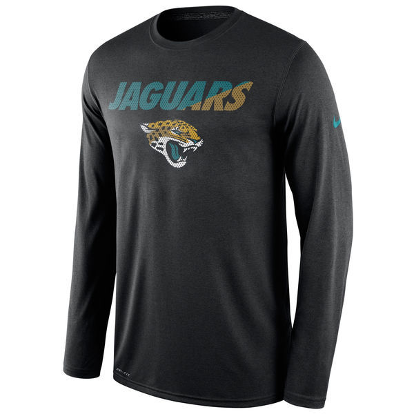 Jacksonville Jaguars Black Legend Staff Practice Long Sleeve Performance T-Shirt