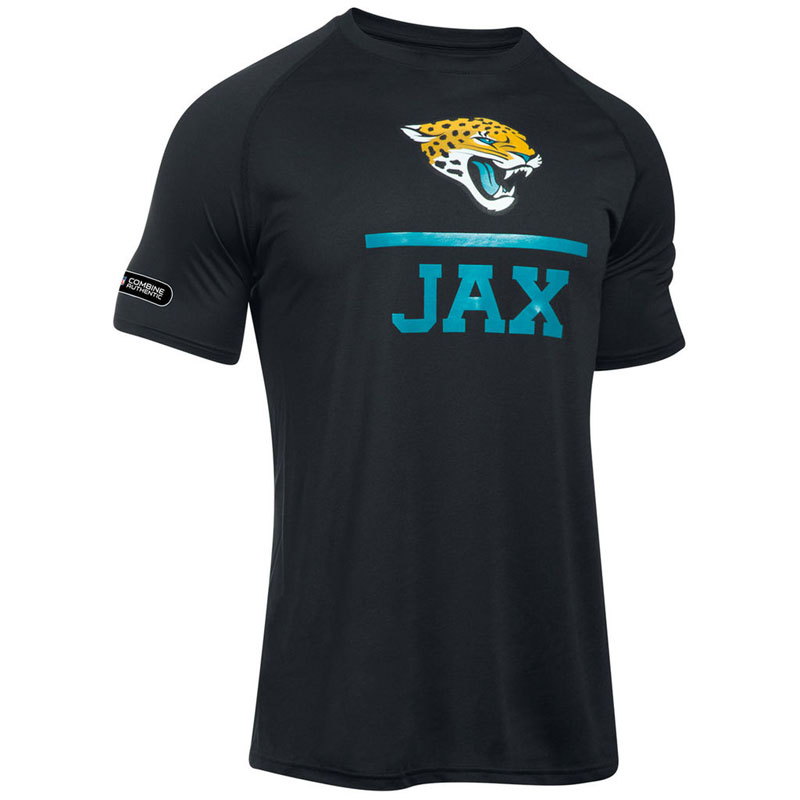 Jacksonville Jaguars Black Under Armour Combine Authentic Lockup Tech T-Shirt