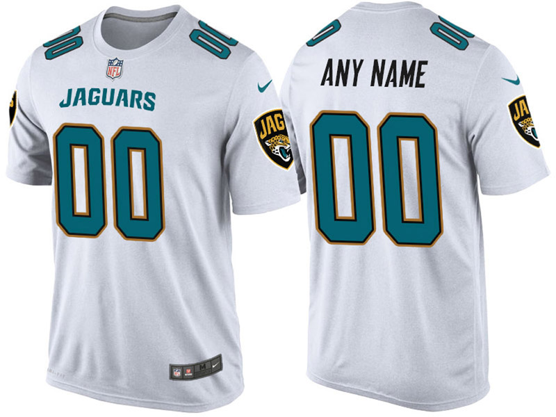 Jacksonville Jaguars Custom White Name & Number T-Shirt