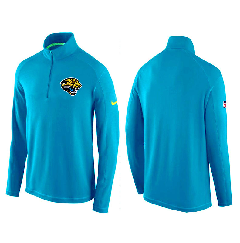 Jacksonville Jaguars Cyan Game Day Half-Zip Knit Performance Tri-Blend Jacket