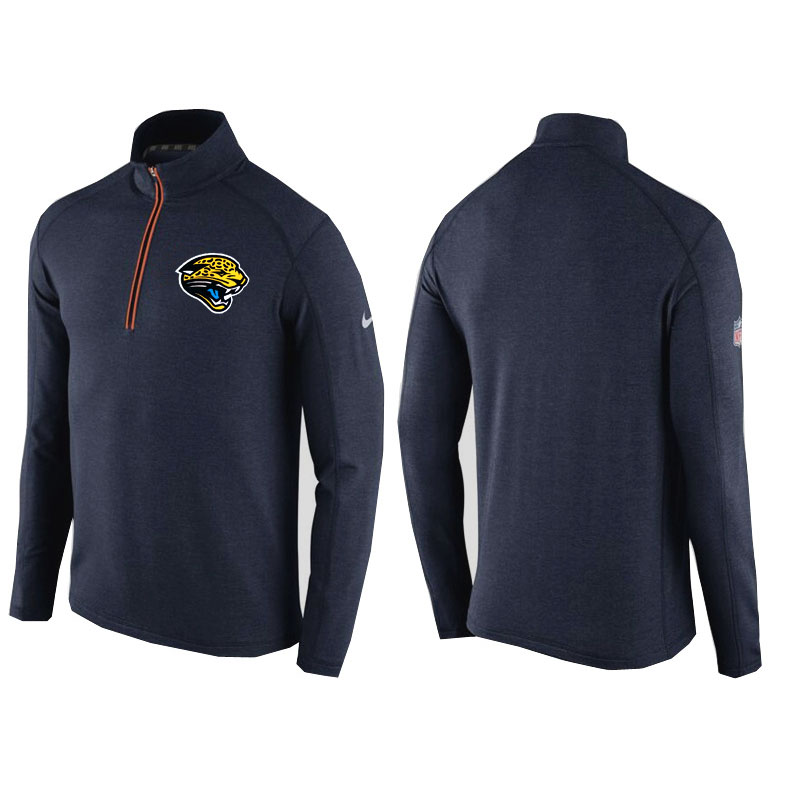 Jacksonville Jaguars Navy Game Day Half-Zip Knit Performance Tri-Blend Jacket