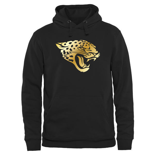 Jacksonville Jaguars Black Gold Collection Pullover Performance Hoodie