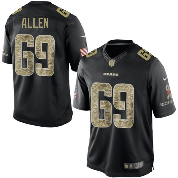 Men's Chicago Bears #69 Jared Allen Nike Black Salute To Service Jersey