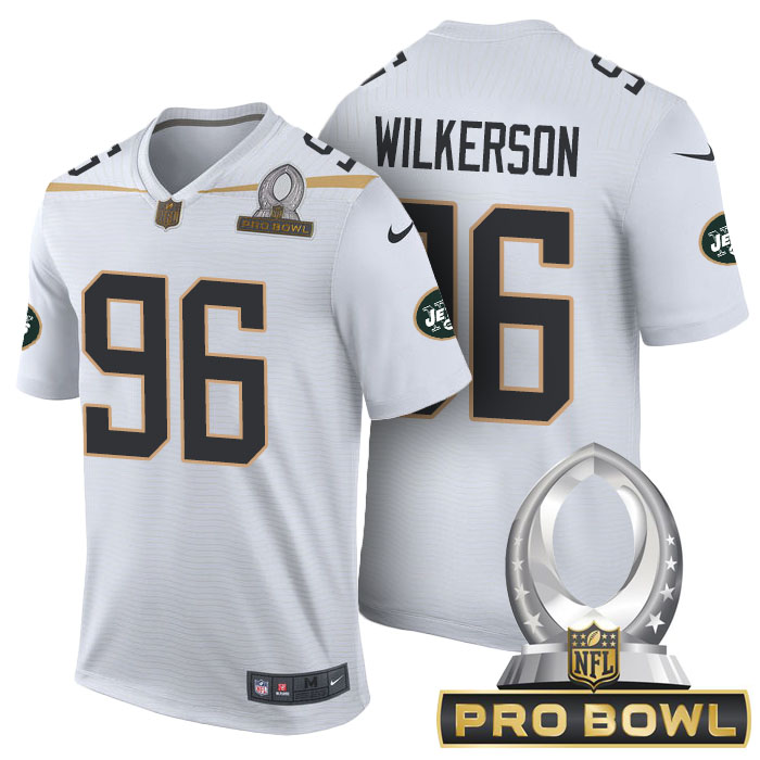 New York Jets #96 Muhammad Wilkerson White 2016 Pro Bowl Game Jersey