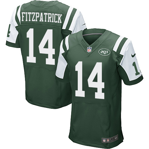 Men's New York Jets #14 Ryan Fitzpatrick Green Elite Jersey