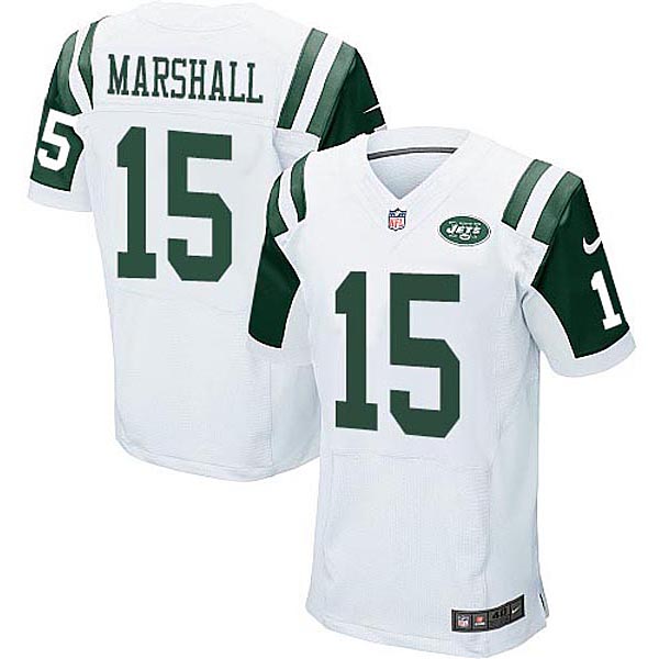 NFL New York Jets #15 Brandon Marshall Elite White Jersey