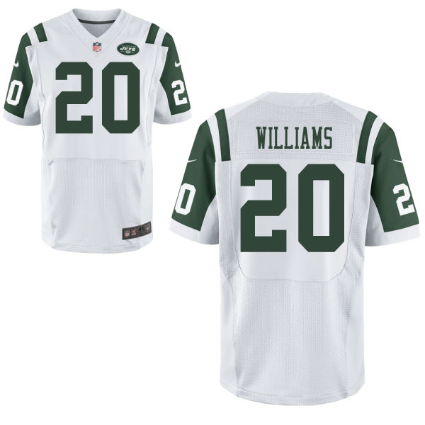 New York Jets #20 Marcus Williams White Elite Jersey