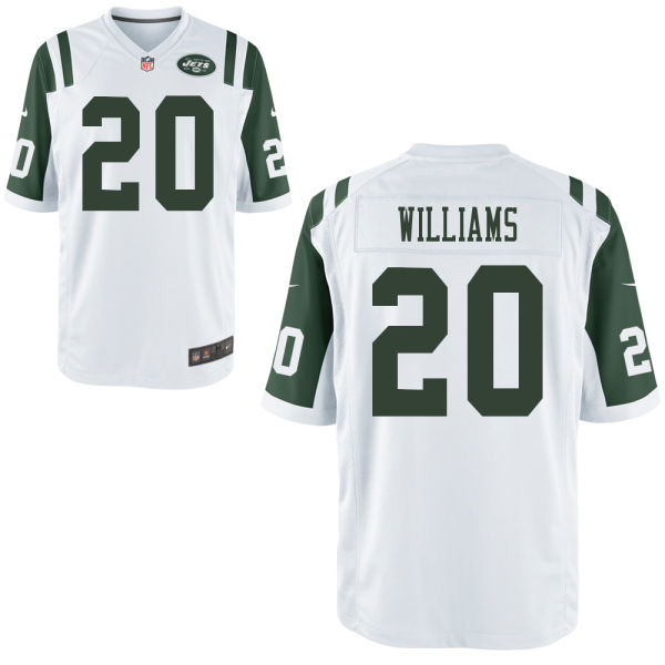 New York Jets #20 Marcus Williams White Game Jersey