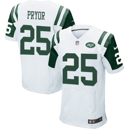 New York Jets #25 Calvin Pryor White Elite Jersey