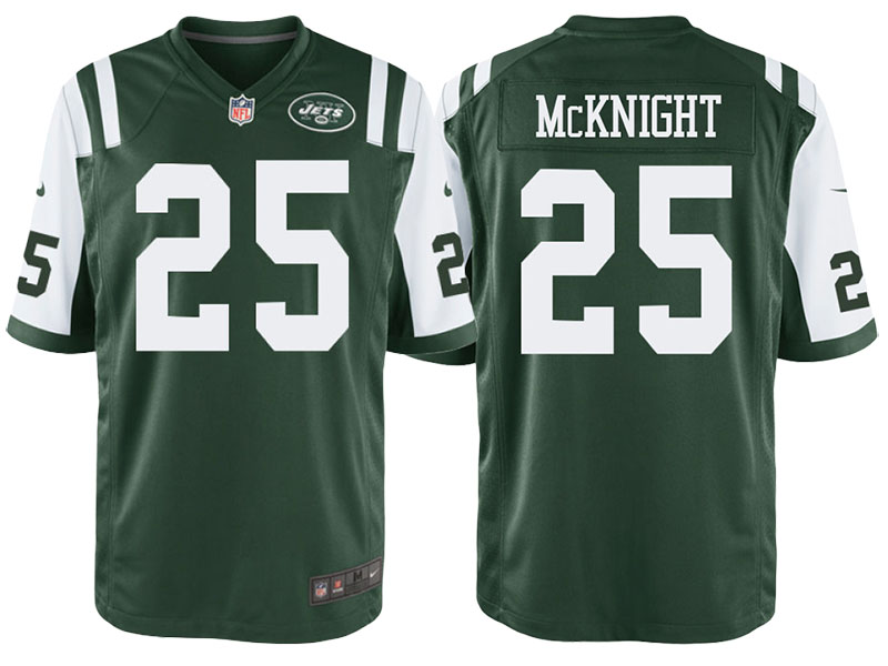 New York Jets #25 Joe McKnight Green Game Commemorative Jersey