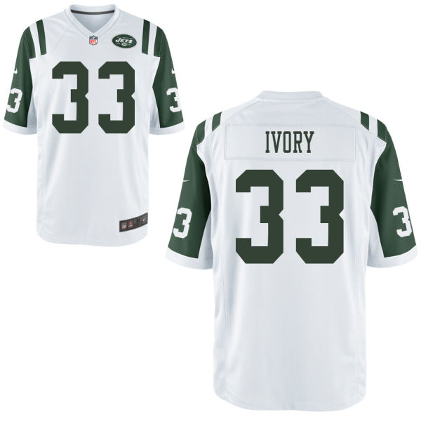 New York Jets #33 Chris Ivory White Game Jersey