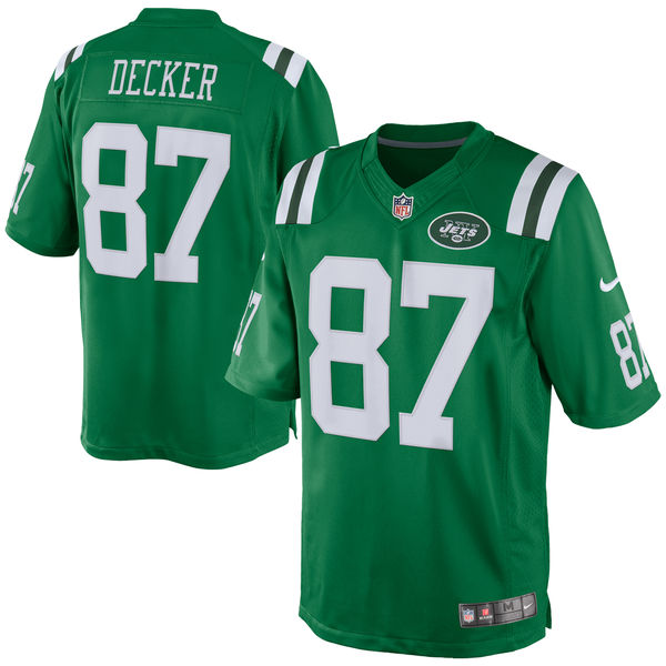 New York Jets #87 Eric Decker Green Color Rush Limited Jersey