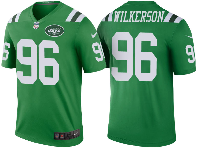 New York Jets #96 Muhammad Wilkerson Green Color Rush Legend Jersey