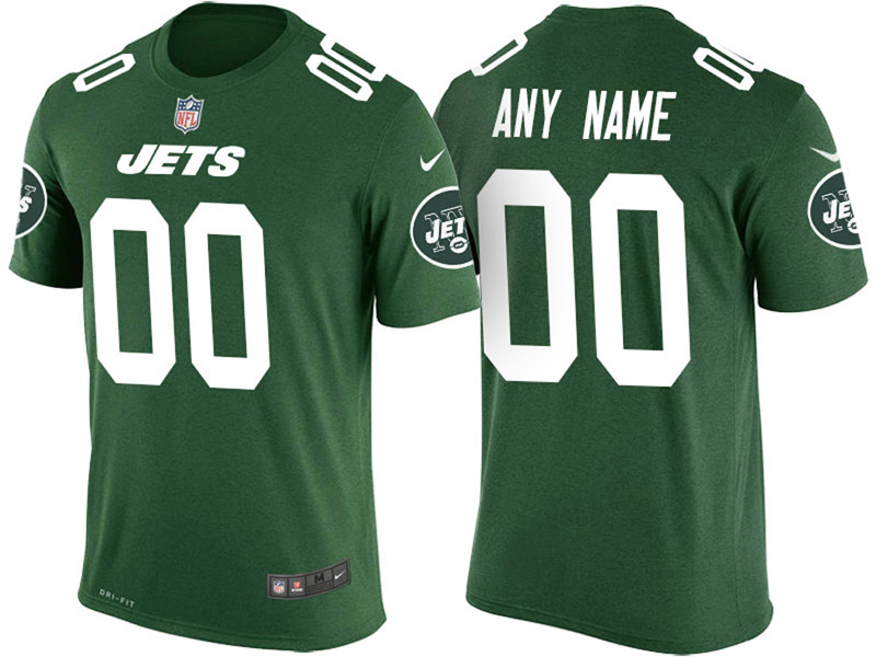 New York Jets Custom Green Name & Number T-Shirt