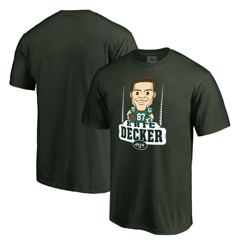 New York Jets Eric Decker Green Pro Line Emoji Player T-Shirt