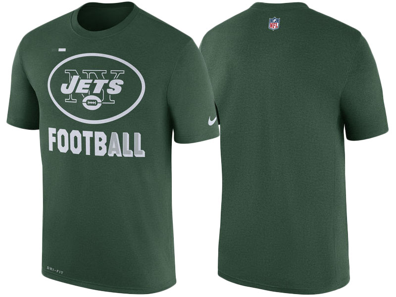 New York Jets Green Legend Football Performance Short Sleeve T-Shirt