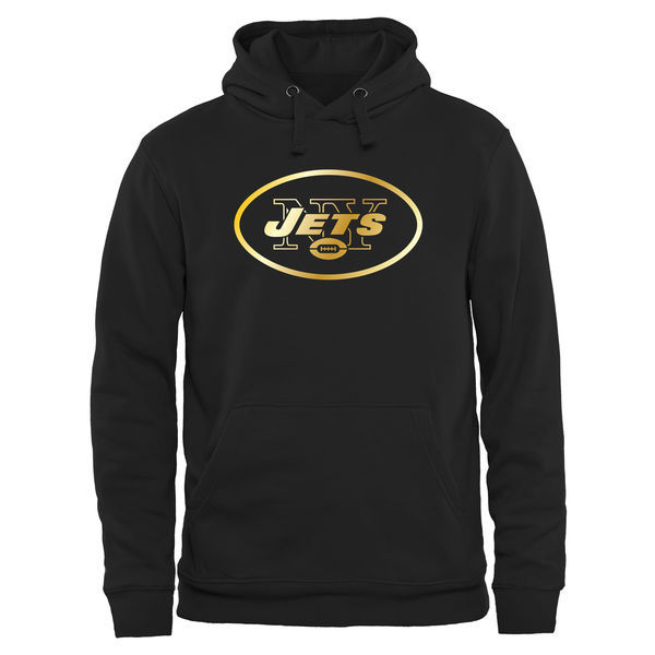 New York Jets Black Gold Collection Pullover Performance Hoodie