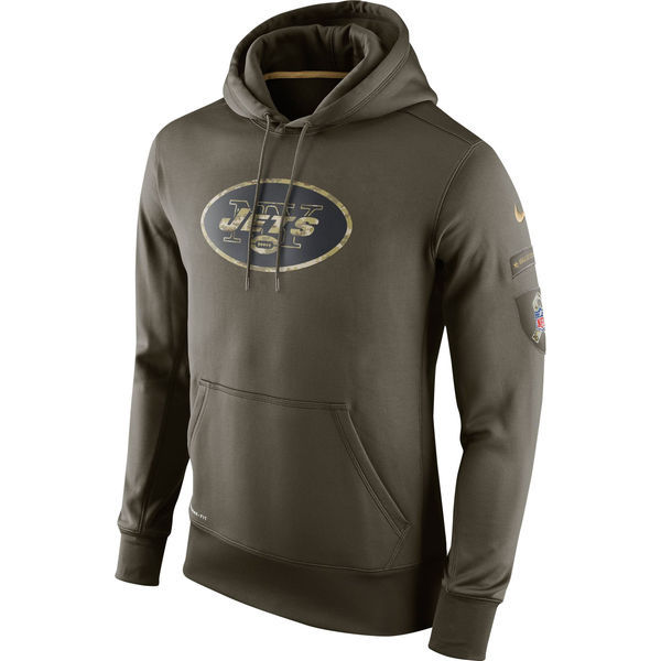 New York Jets Salute To Service Olive KO Pullover Hoodie