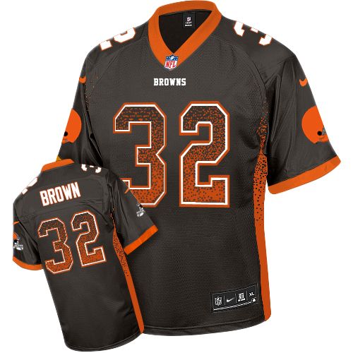 Cleveland Browns #32 Jim Brown Nike Brown Drift Fashion Jersey