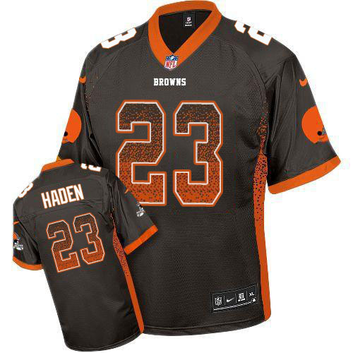 Cleveland Browns #23 Joe Haden Nike Brown Drift Fashion Jersey