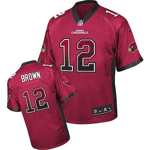 Mens Arizona Cardinals #12 John Brown Nike Red Drift Fashion Jersey