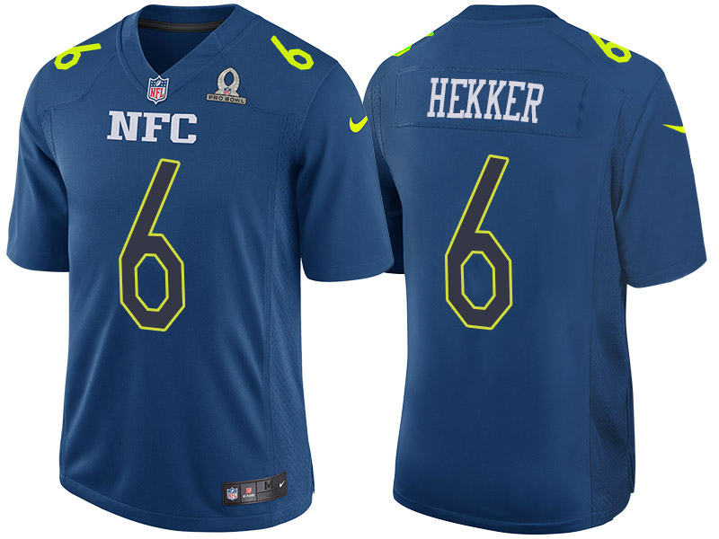 2017 Pro Bowl NFC Johnny Hekker Blue Game Jersey