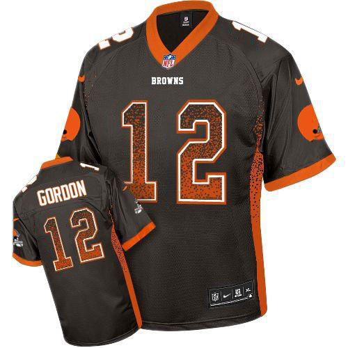 Cleveland Browns #12 Josh Gordon Nike Brown Drift Fashion Jersey