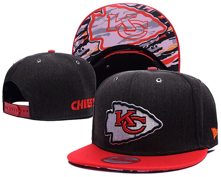 Kansas City Chiefs Black/Red New Era Adjustable Hat