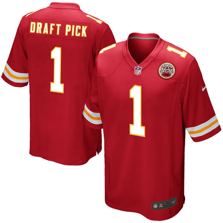 Kansas City Chiefs Red 2016 Draft Pick Game Jersey