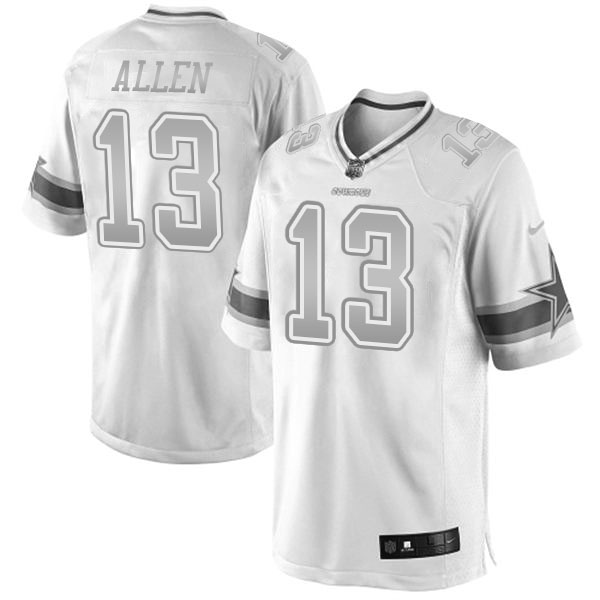 Men's San Diego Chargers #13 Keenan Allen Nike White Platinum Limited Jersey