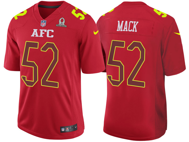 2017 Pro Bowl AFC Khalil Mack Red Game Jersey