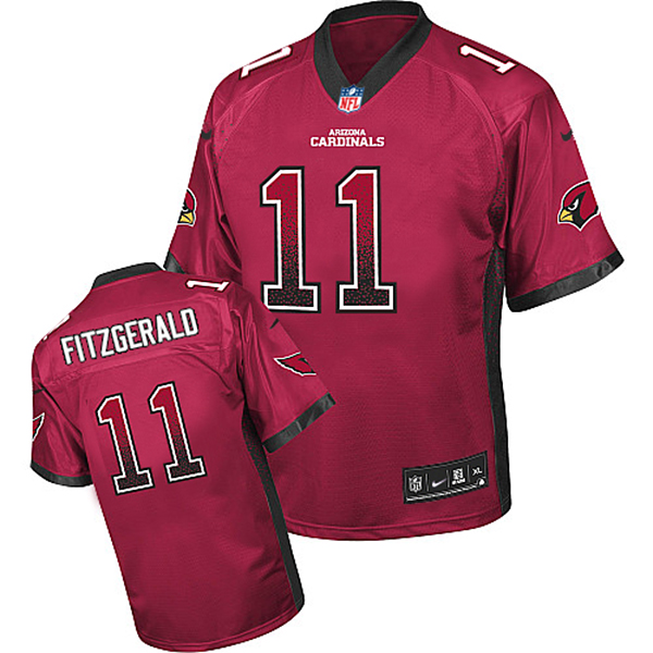 Mens Arizona Cardinals #11 Larry Fitzgerald Nike Red Drift Fashion Jersey