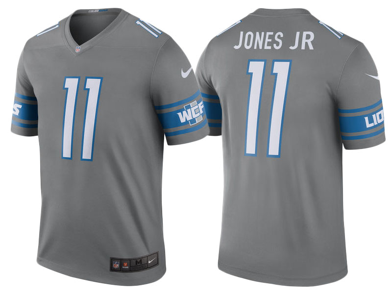 2017 New Detroit Lions #11 Marvin Jones Jr Steel Color Rush Legend Jersey