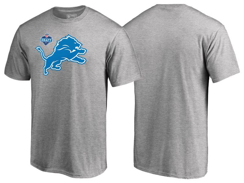 Detroit Lions Heather Gray 2017 NFL Draft Athletic Heather T-Shirt