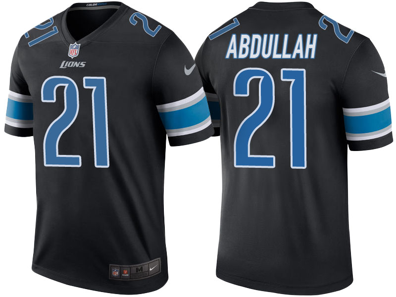 Detroit Lions #21 Ameer Abdullah Black Color Rush Legend Jersey