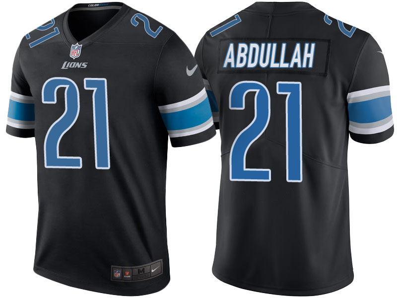 Detroit Lions #21 Ameer Abdullah Black Color Rush Limited Jersey