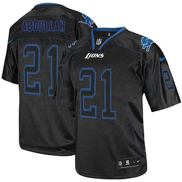 Detroit Lions #21 Ameer Abdullah Black Lights Out Jersey