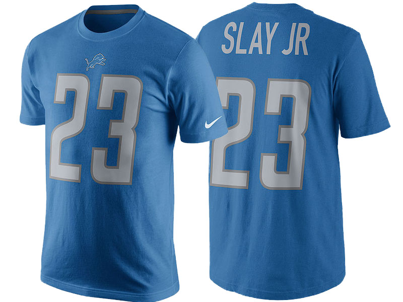 Detroit Lions #23 Darius Slay Blue Player Pride Name & Number T-Shirt