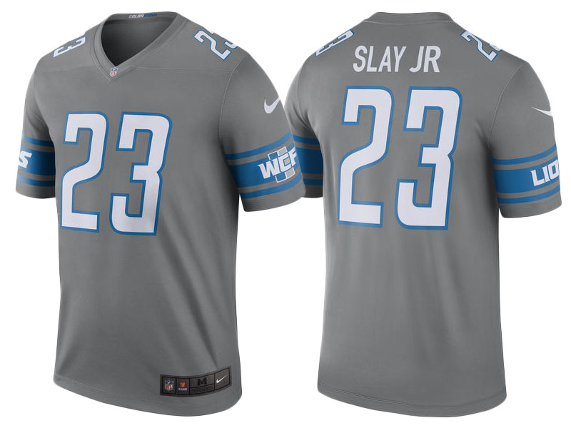 2017 New Detroit Lions #23 Darius Slay Steel Color Rush Legend Jersey