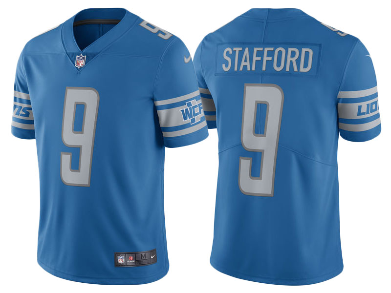 2017 Detroit Lions #9 Matthew Stafford Blue Limited Jersey