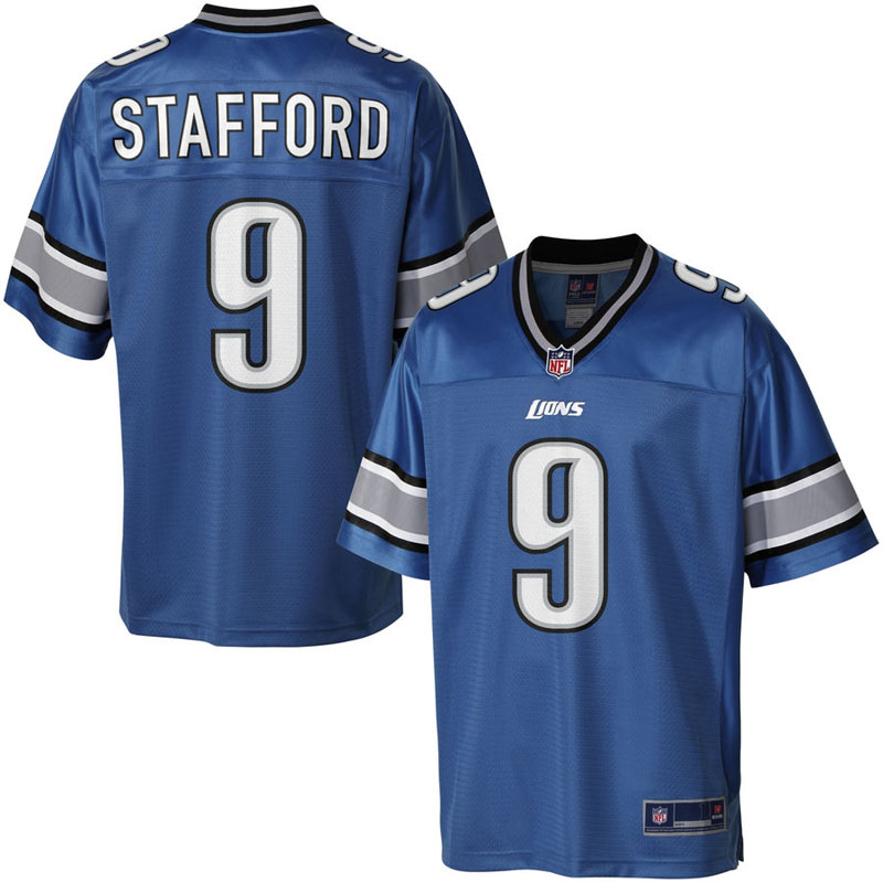 Detroit Lions #9 Matthew Stafford Light Blue Pro Line Player Jersey