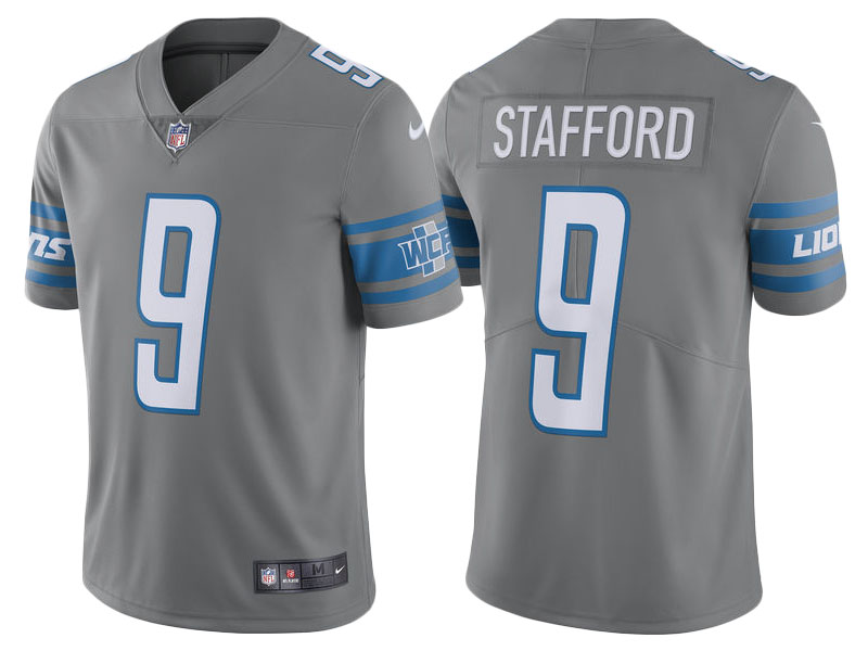 2017 Detroit Lions #9 Matthew Stafford Steel Color Rush Limited Jersey