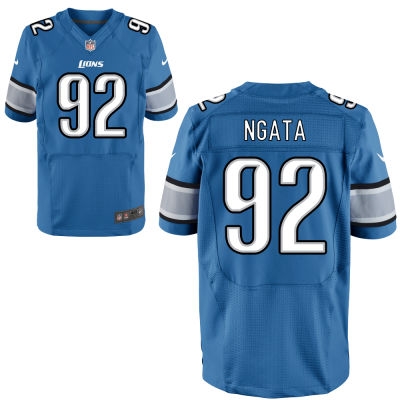 Detroit Lions #92 Haloti Ngata Blue Elite Jersey