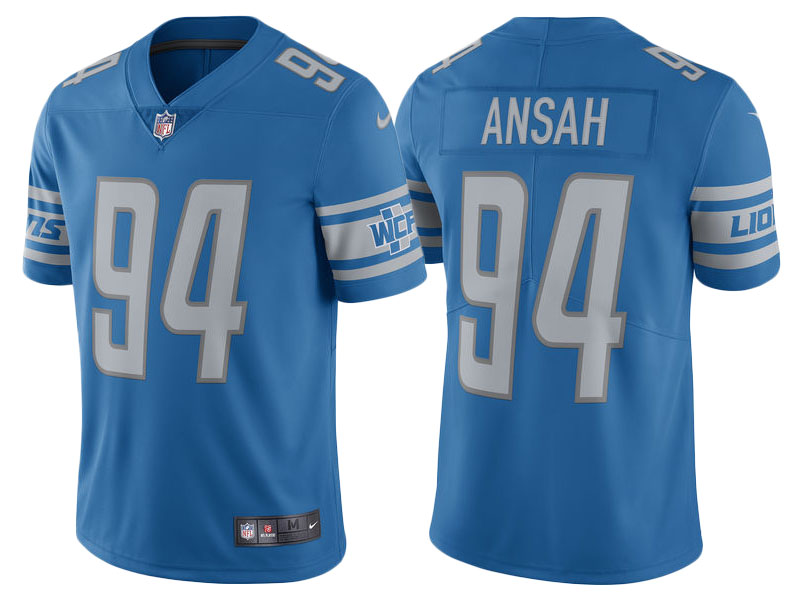 2017 Detroit Lions #94 Ezekiel Ansah Blue Limited Jersey